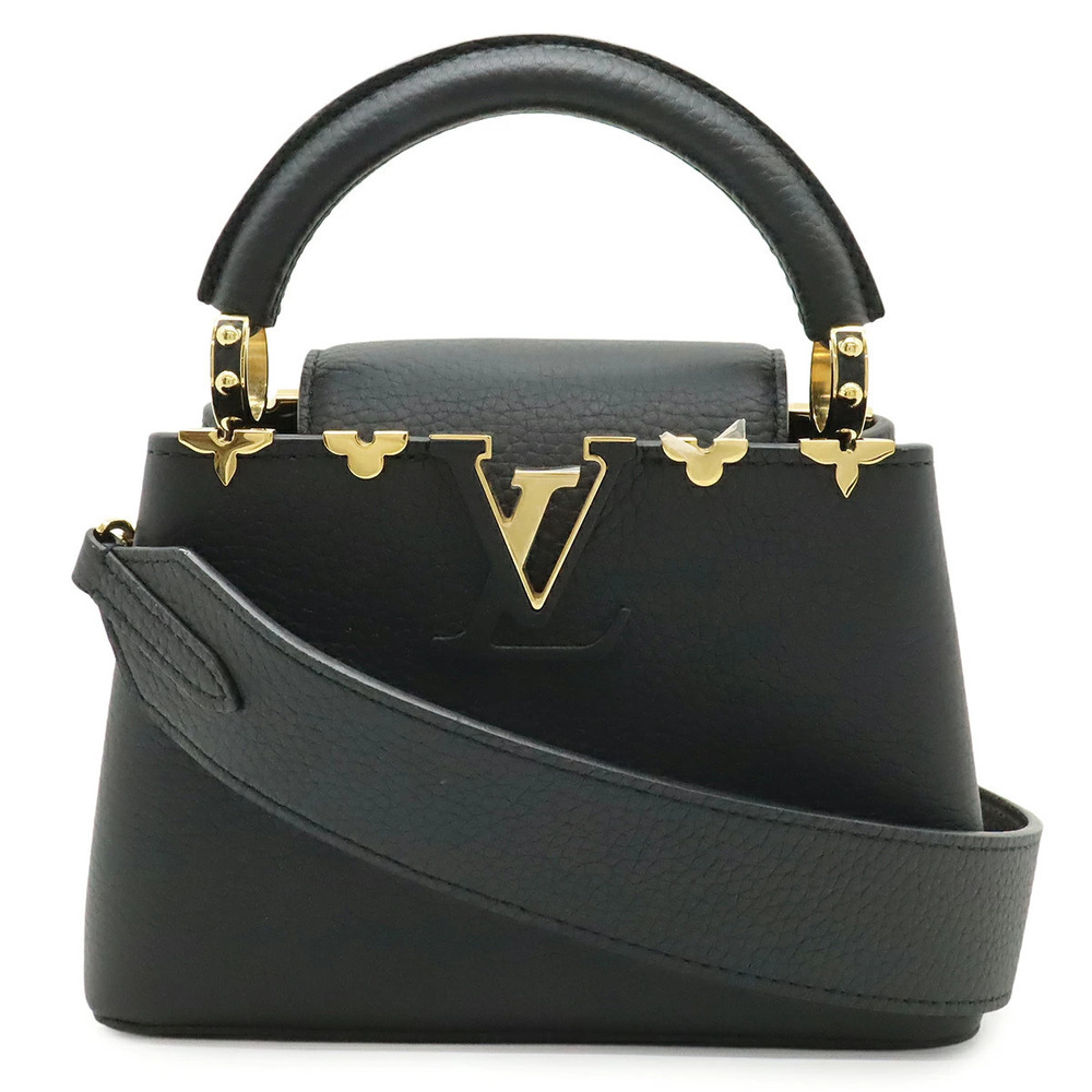 LOUIS VUITTON Capucines 2way Shoulder Bag Taurillon Leather Noir Black
